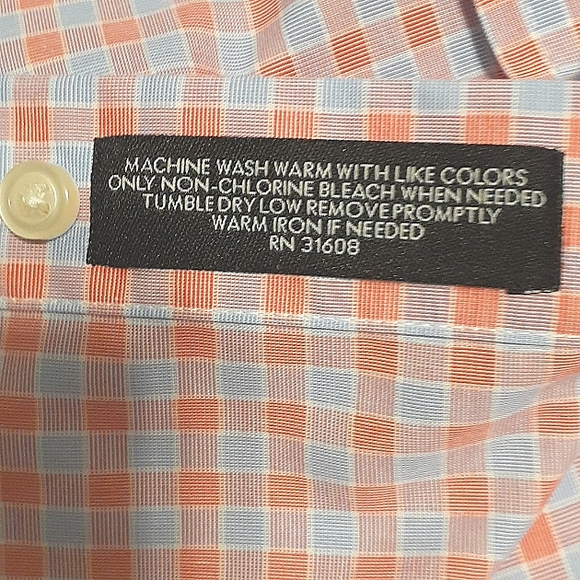 Jos. A. Bank TRAVELER SHIRT Size 2X short sleeves Pink and Blue Check - Picture 11 of 11